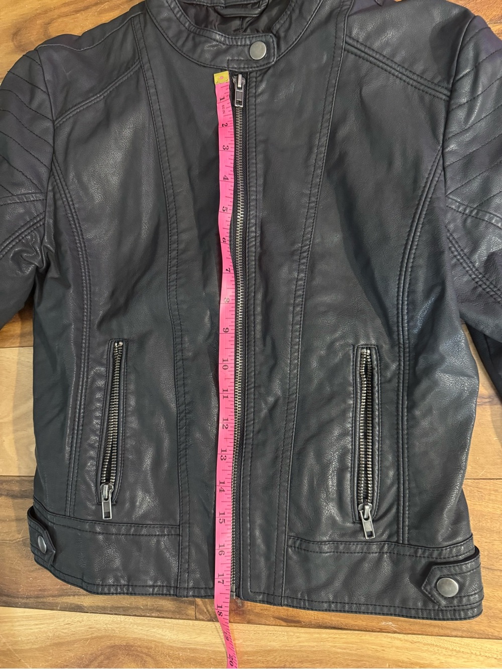 Xhilaration Black Faux Leather Moto Jacket - Picture 6 of 8